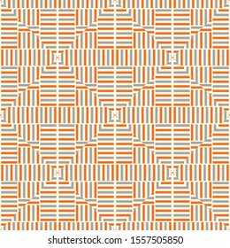 Abstract checkered geometric seamless pattern with rhombuses. Striped square mosaic, tile background, wrapping paper. Vector illustration.        