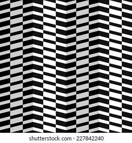 Abstract Checkered Herringbone Fabric Style Vector Seamless Pattern, Some Motion Illusion May Appear