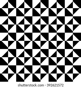 Abstract checkered, marble-like seamless monochrome pattern, background