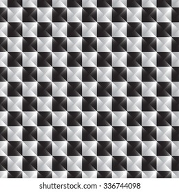 Abstract checkered pattern. Geometric, monochrome squares pattern.