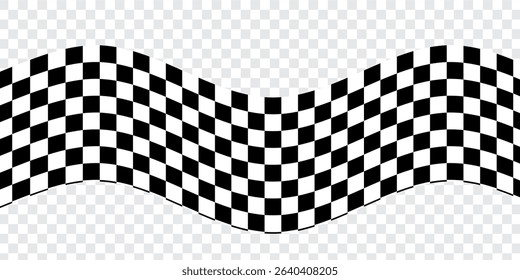 Abstract checkered round frame. Racing concept. Chess pattern on white background. Border template.