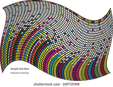 abstract checkered vector backdrop design made of colorful squares isolated on white background with place for your text