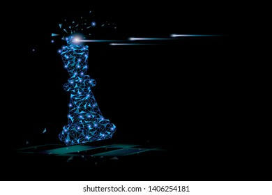 Abstract checkmate king of chess. Business and financial strategy. vector illustration design. 