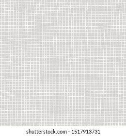 Abstract checkwork checked mesh graphic design seamless pattern. Hand drawn decoration. Cute simple vector scribble grunge style black white