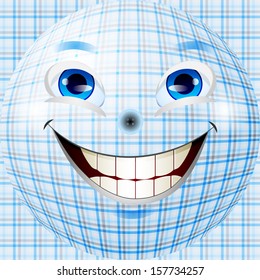 abstract and cheerful ball with the texture of fabric