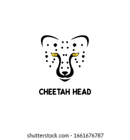 Abstract cheetah head vector logo design featuring sleek lines and dynamic shapes symbolizing speed and agility. Perfect for sports brands, tech startups, automotive logos, and wildlife-themed busines