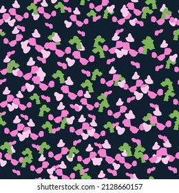 Abstract cheetah seamless pattern. Camo leopard elements background. Creative irregular animal fur shapes endless wallpaper. Design for fabric, textile print, surface, wrapping, cover, greeting card.