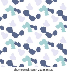 Abstract cheetah seamless pattern. Camo leopard elements background. Creative irregular animal fur shapes endless wallpaper. Design for fabric, textile print, surface, wrapping, cover, greeting card.