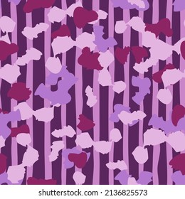Abstract cheetah seamless pattern. Camo leopard elements background. Creative irregular animal fur shapes endless wallpaper. Design for fabric, textile print, surface, wrapping, cover, greeting card.