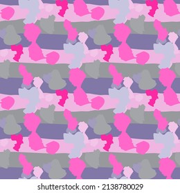 Abstract cheetah seamless pattern. Camo leopard elements background. Creative irregular animal fur shapes endless wallpaper. Design for fabric, textile print, surface, wrapping, cover, greeting card.