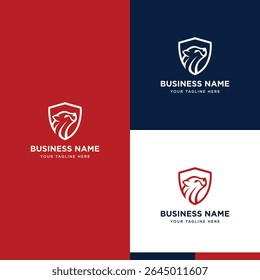 Diseño abstracto del logotipo del escudo del guepardo