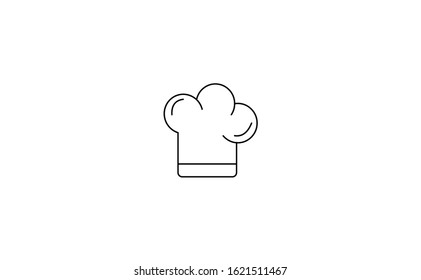 Abstract chef cap vector in white colour background. Hand write chef cap vector.  This chef cap consists of chef cap and background.