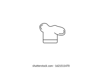 Abstract chef cap vector in white colour background. Hand write chef cap vector.  This chef cap consists of chef cap and background.