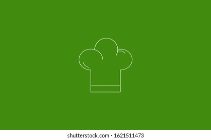 Abstract chef cap vector in white colour background. Hand write chef cap vector.  This chef cap consists of chef cap and background.