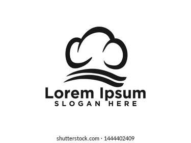 Abstract chef hat logo design, Vector illustration
