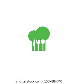 abstract chef hat for professional cooking food and beverage vector logo design
