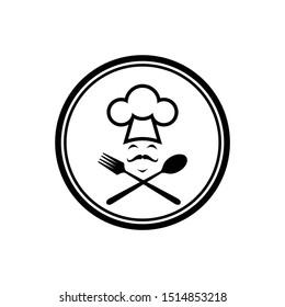 abstract chef kitchener cooky icon logo vector design concept