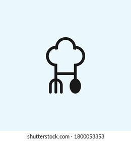 logotipo abstracto del chef. icono de cocinar