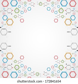 abstract chemical formula technology business science background