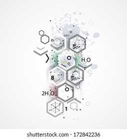 Abstract Chemical Formula Technology Business Science Background