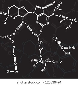 Abstract Chemical Formula Vector Background Stock Vector (Royalty Free ...