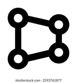 abstract Chemical Shape line icon 