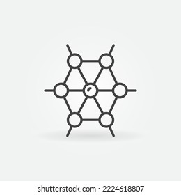 Resumen Química vector molécula Concepto de ciencia icono o símbolo