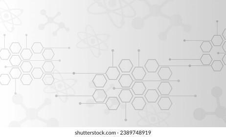 Abstrakte Chemiemuster auf weichem grauem Hintergrund