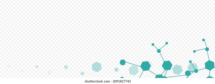 Abstract Chemistry Vector Panoramic Transparent Background. Dna Science Wallpaper. Futuristic Molecular Technology Banner. Medicine Cover. - Powered by Shutterstock - Get 15% off with code: PIKWIZARD15