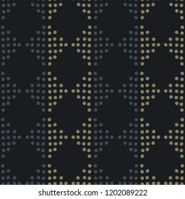 Abstract Chequered Grid Seamless Vector Pattern Background. Hand Drawn Square Seed Shapes Illustration for Masculine Fashion Prints, Stationery, Modern Wallpaper Home Decor. Trendy Geometric Backdrop 