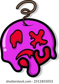 Ilustración de cereza Abstractas para pegatinas, EPS 10.