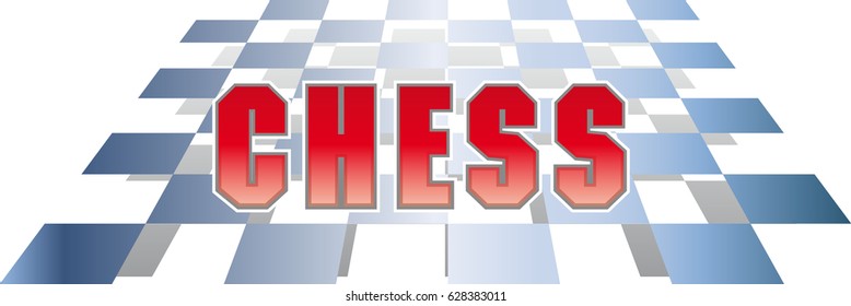 Abstract chess board background with a perspective. Vector illustration.
