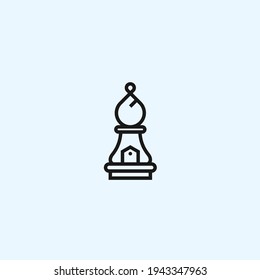 abstract chess logo. house icon