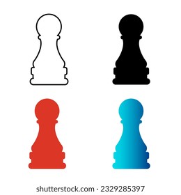 Abstract Chess Pawn Silhouette Illustration, can be used for business designs, presentation designs or any suitable designs.