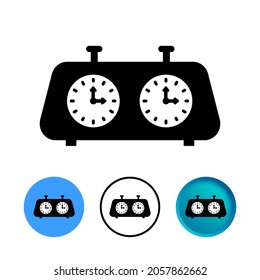 Abstract Chess Timer Icon Set