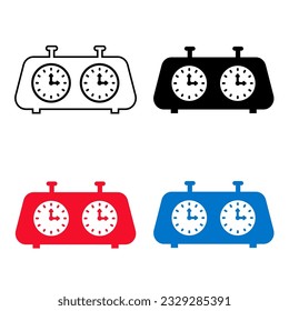 Abstract Chess Timer Silhouette Illustration, can be used for business designs, presentation designs or any suitable designs.