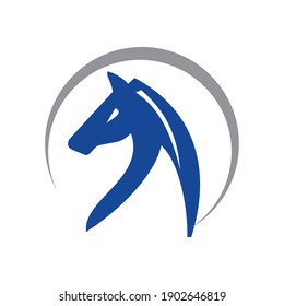 Abstract chest horse logo design template vector