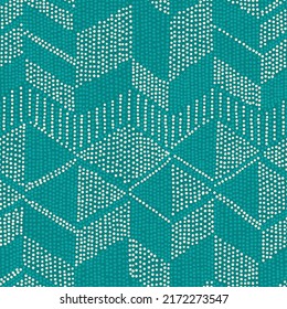 Abstract chevron seamless pattern. Mosaic patchwork style background. Geometric design with triangles and rectangles. Beads ornament, ethnic african mosaic motifs.