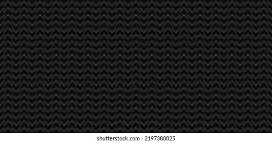 Resumen del patrón rayado de chevron textura sin fisuras Negro y blanco fondo monocromo Ilustración geométrica Estilo de arte de píxeles