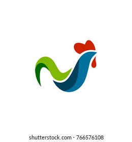 Abstract Chicken Logo