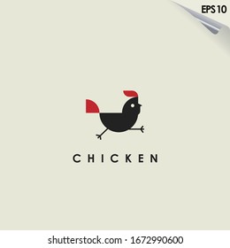 Abstract Chicken Logo Design. Abstract Chicken Logo Template. Modern Design. Flat Logo. Vector Illustration