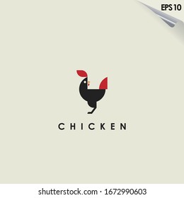 Abstract Chicken Logo Design. Abstract Chicken Logo Template. Modern Design. Flat Logo. Vector Illustration