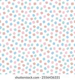 Abstract child seamless pattern with small colorful mosaic shapes. For scrapbook paper, textile, cute wallpaper