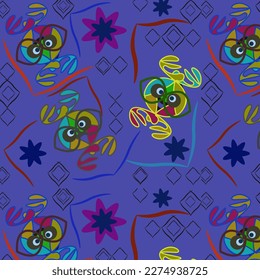 Abstract childish textile pattern. Childish print