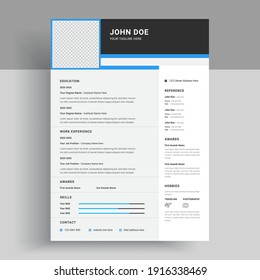 Abstract child-like education resume Vector