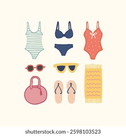 Abstract childlike summer vibe posters template. Modern trendy minimal style. Hand drawn Rounded design for wallpaper, wall decor, print, postcard, cover, template, banner. 