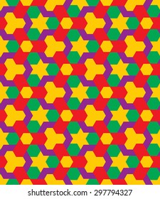 Abstract children vintage decorative seamless geometric pattern vector