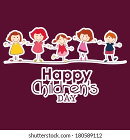 abstract children's day text on a special background