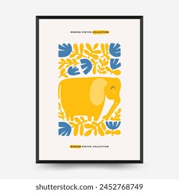 Abstract Childrens Room posters template. Modern trendy Kids minimal style. Hand drawn design for wallpaper, wall decor, print, postcard, cover, template, banner. 
