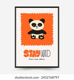 Abstract Childrens Room posters template. Modern trendy Kids minimal style. Hand drawn design for wallpaper, wall decor, print, postcard, cover, template, banner. 